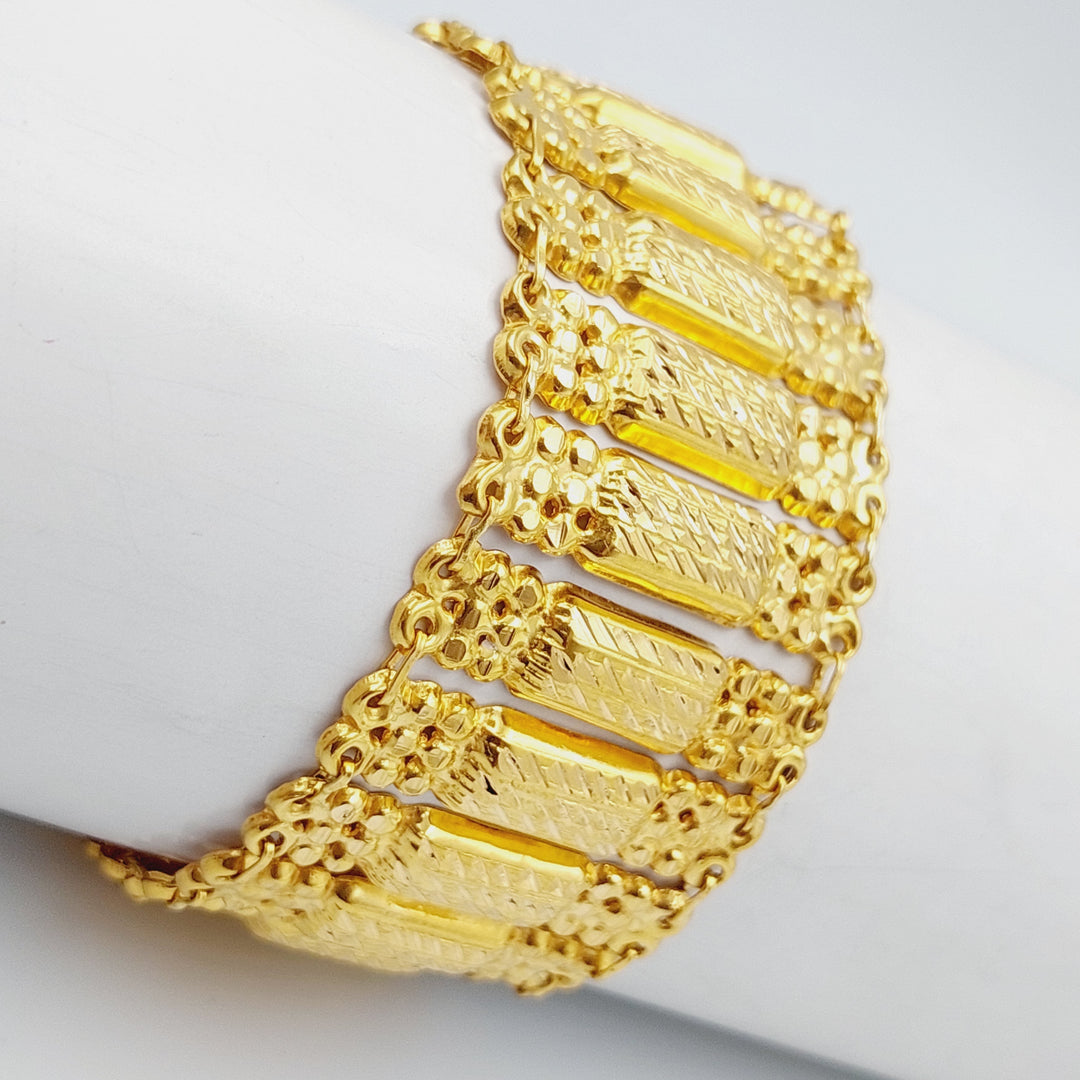 21K Gold Carpet Bracelet by Saeed Jewelry - Image 2