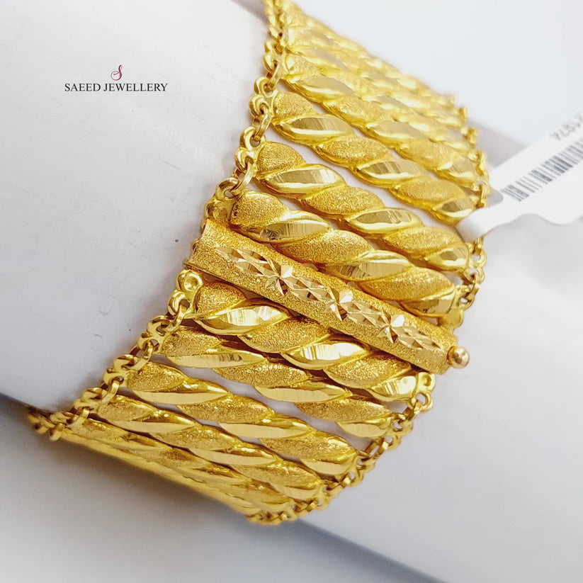 21K Gold Carpet Bracelet by Saeed Jewelry - Image 1