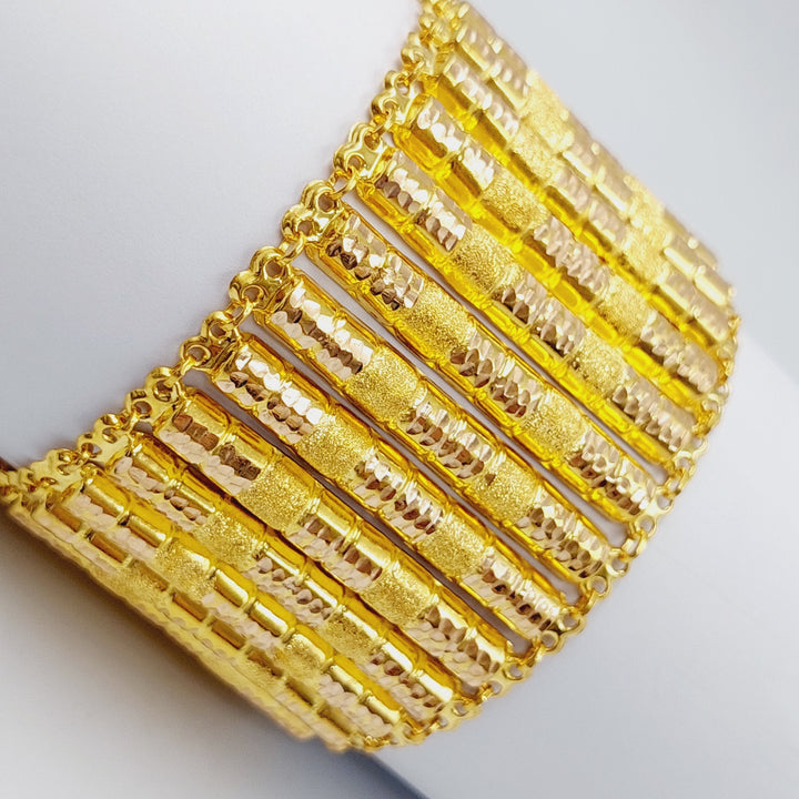 21K Gold Carpet Bracelet by Saeed Jewelry - Image 3