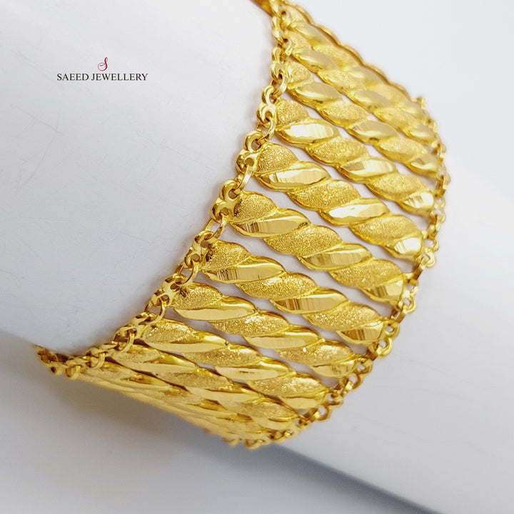 21K Gold Carpet Bracelet by Saeed Jewelry - Image 3