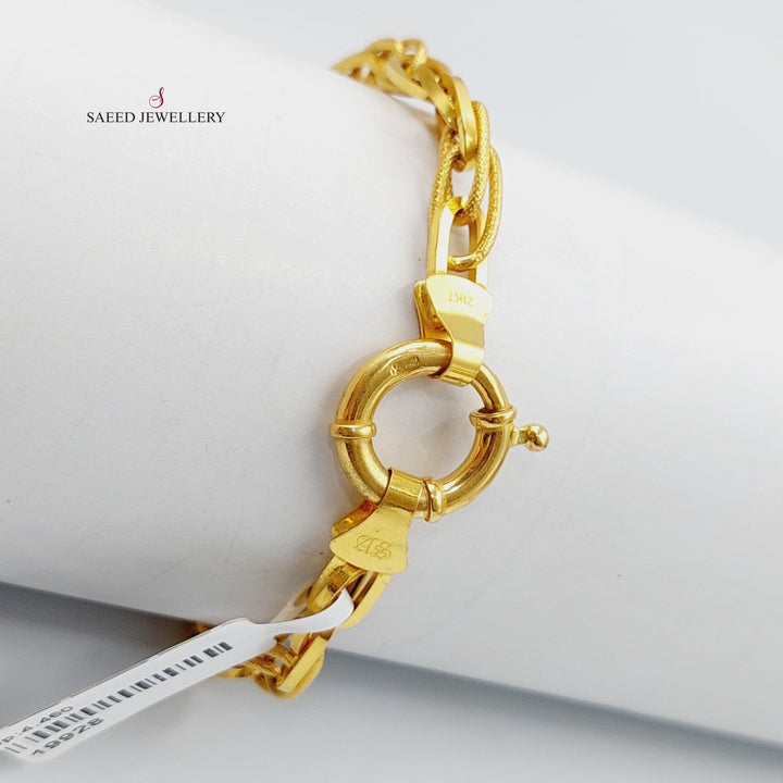 21K Gold Chain Bracelet by Saeed Jewelry - Image 7