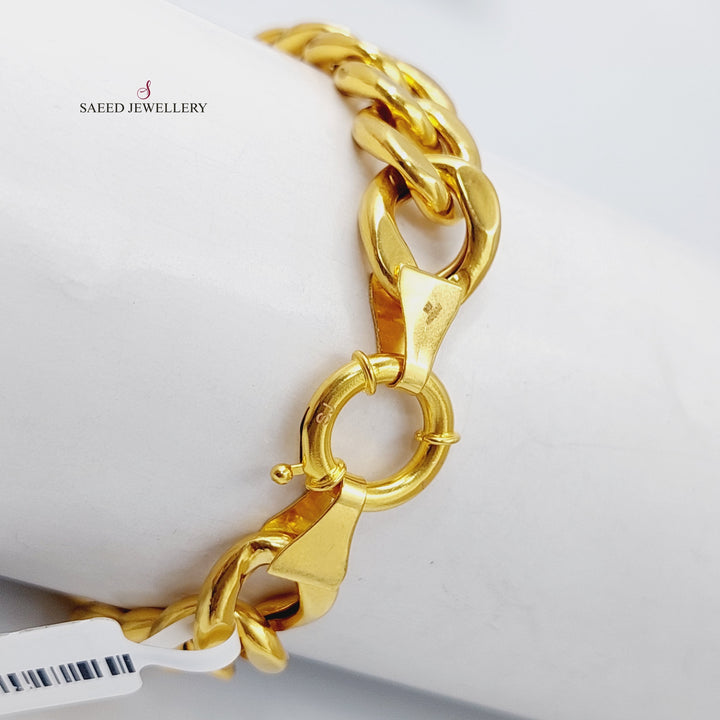 21K Gold Chain Bracelet by Saeed Jewelry - Image 4