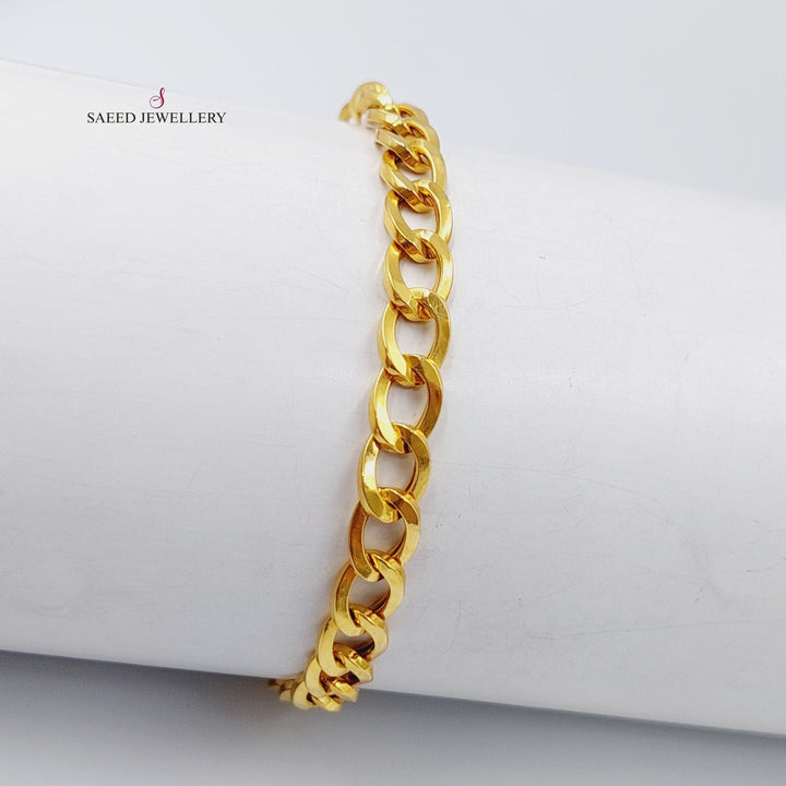 21K Gold Chain Bracelet by Saeed Jewelry - Image 5