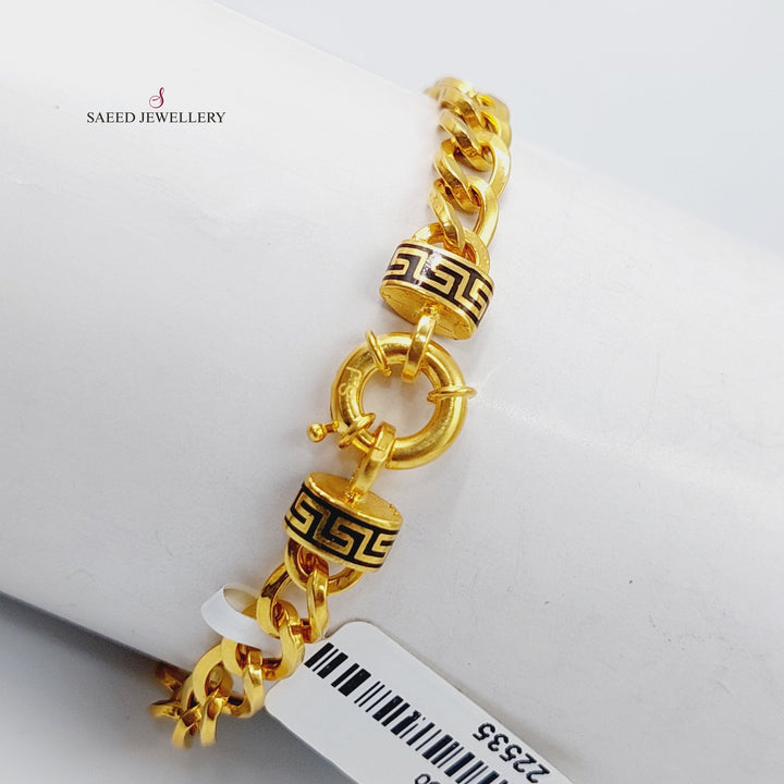 21K Gold Chain Bracelet by Saeed Jewelry - Image 6