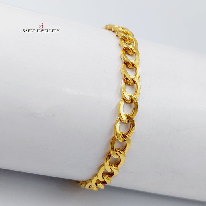 21K Gold Chain Bracelet by Saeed Jewelry - Image 1