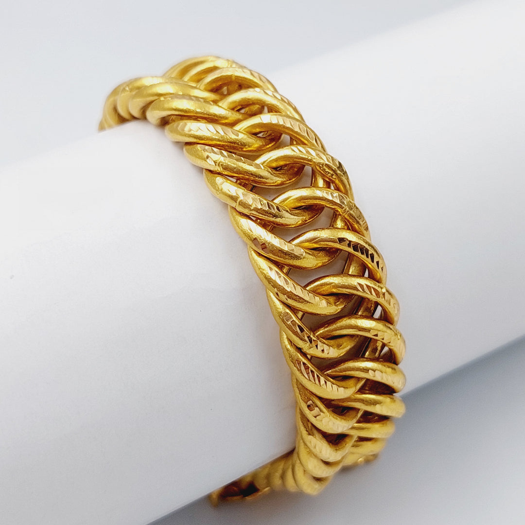 21K Gold Chain Bracelet by Saeed Jewelry - Image 1