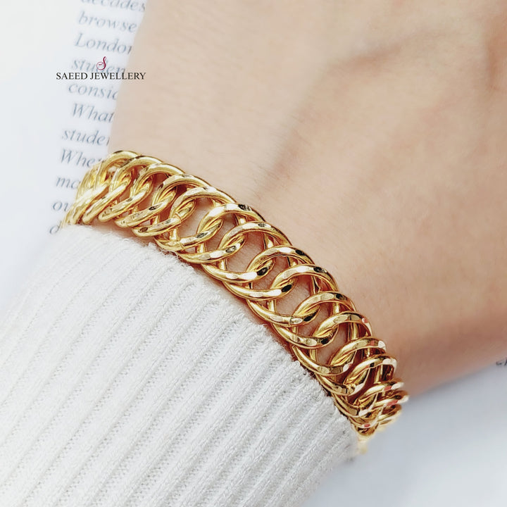 21K Gold Chain Bracelet by Saeed Jewelry - Image 6