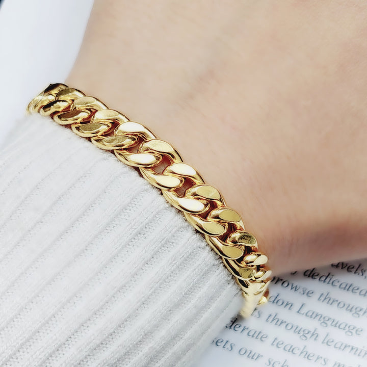 21K Gold Chain Bracelet by Saeed Jewelry - Image 3