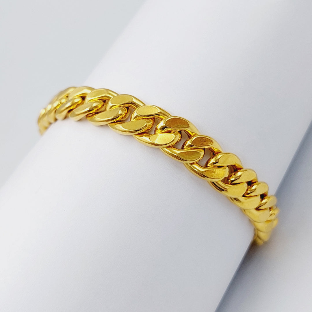 21K Gold Chain Bracelet by Saeed Jewelry - Image 4