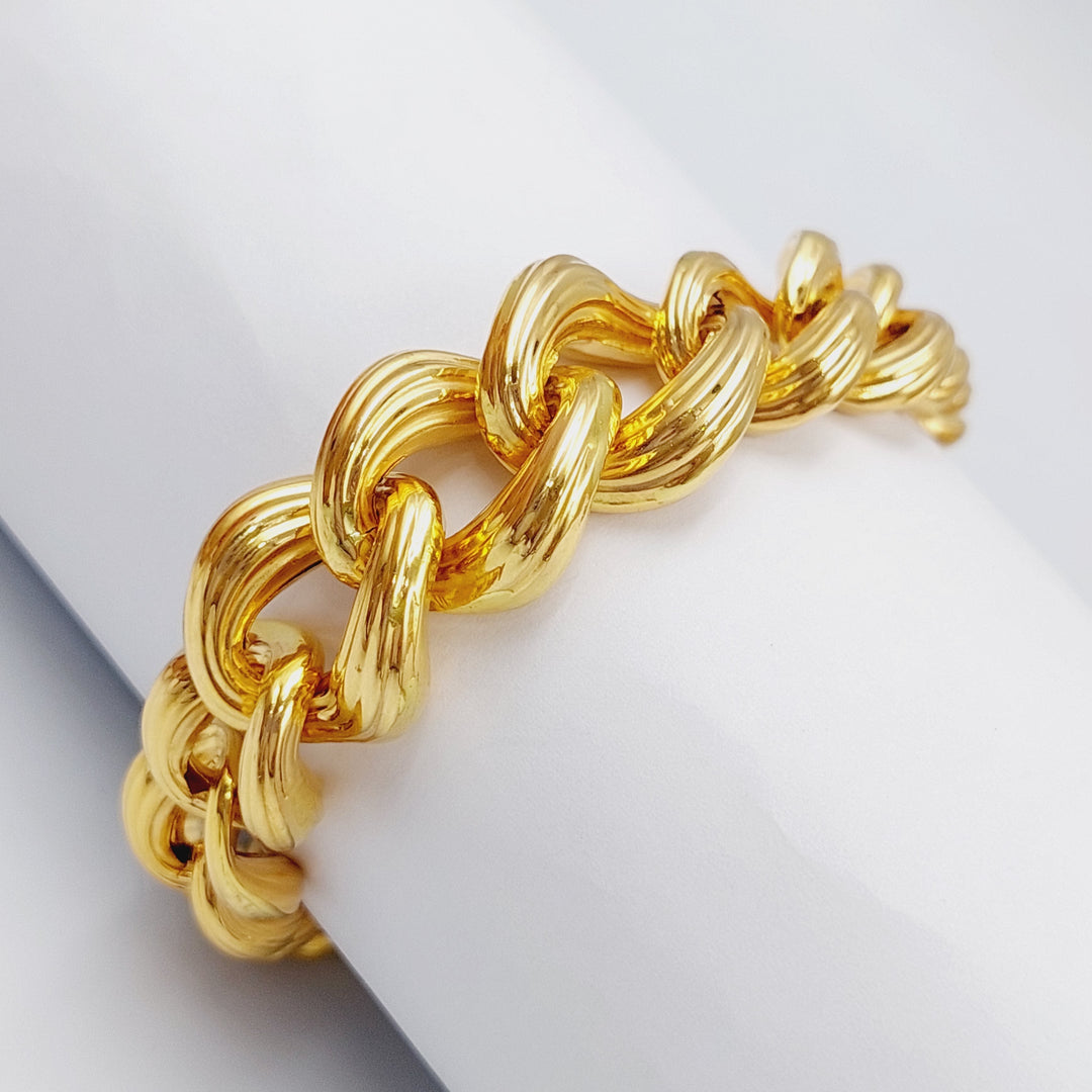 21K Gold Chain Bracelet by Saeed Jewelry - Image 5