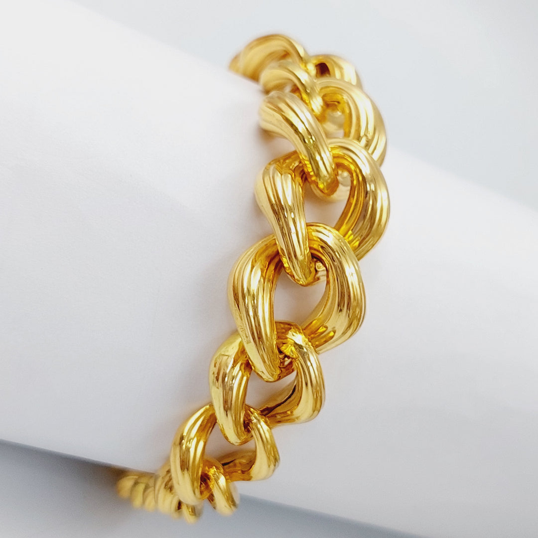 21K Gold Chain Bracelet by Saeed Jewelry - Image 6