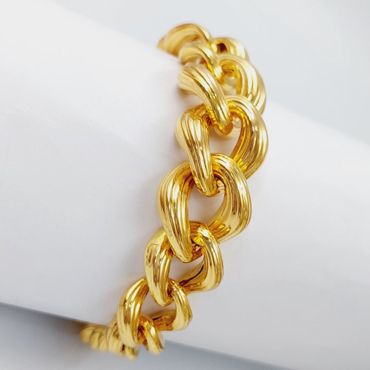 21K Gold Chain Bracelet by Saeed Jewelry - Image 6