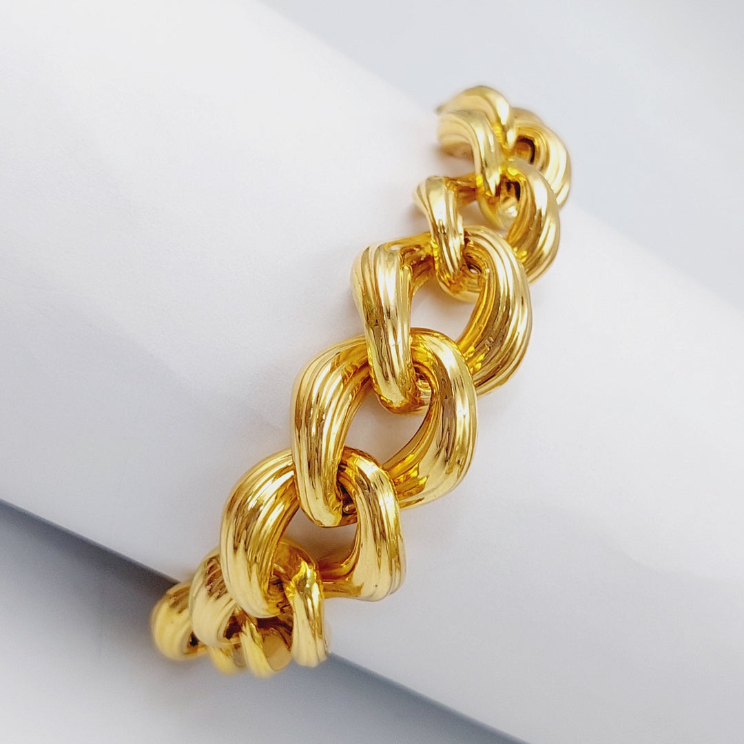 21K Gold Chain Bracelet by Saeed Jewelry - Image 1