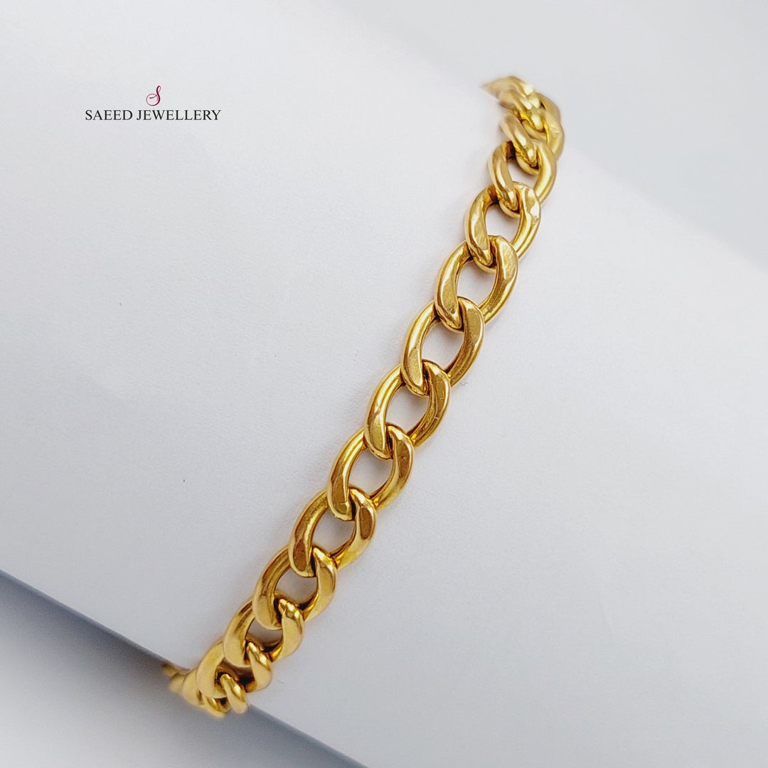 21K Gold Chain Bracelet by Saeed Jewelry - Image 1