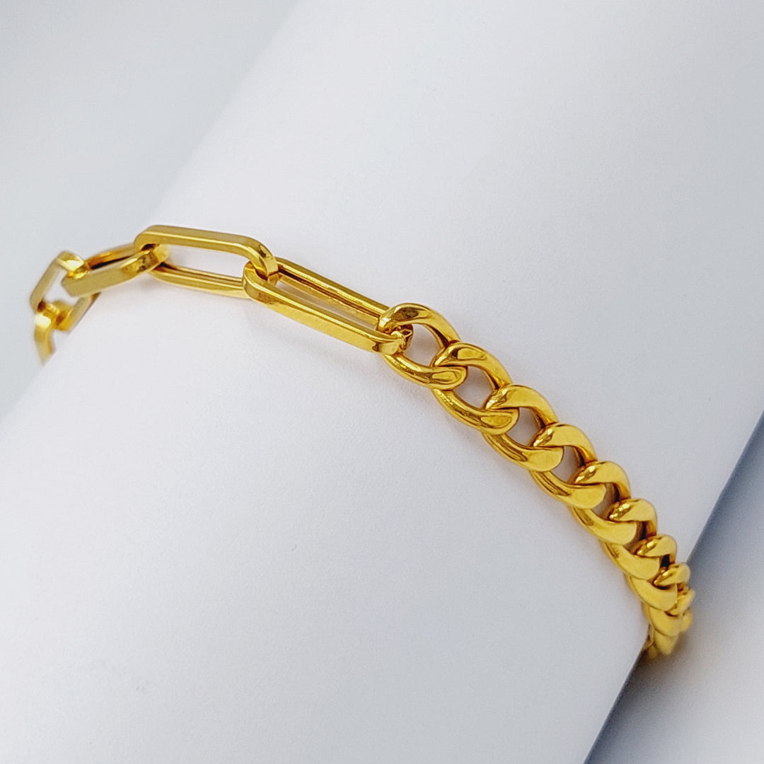 21K Gold Chain Bracelet by Saeed Jewelry - Image 1