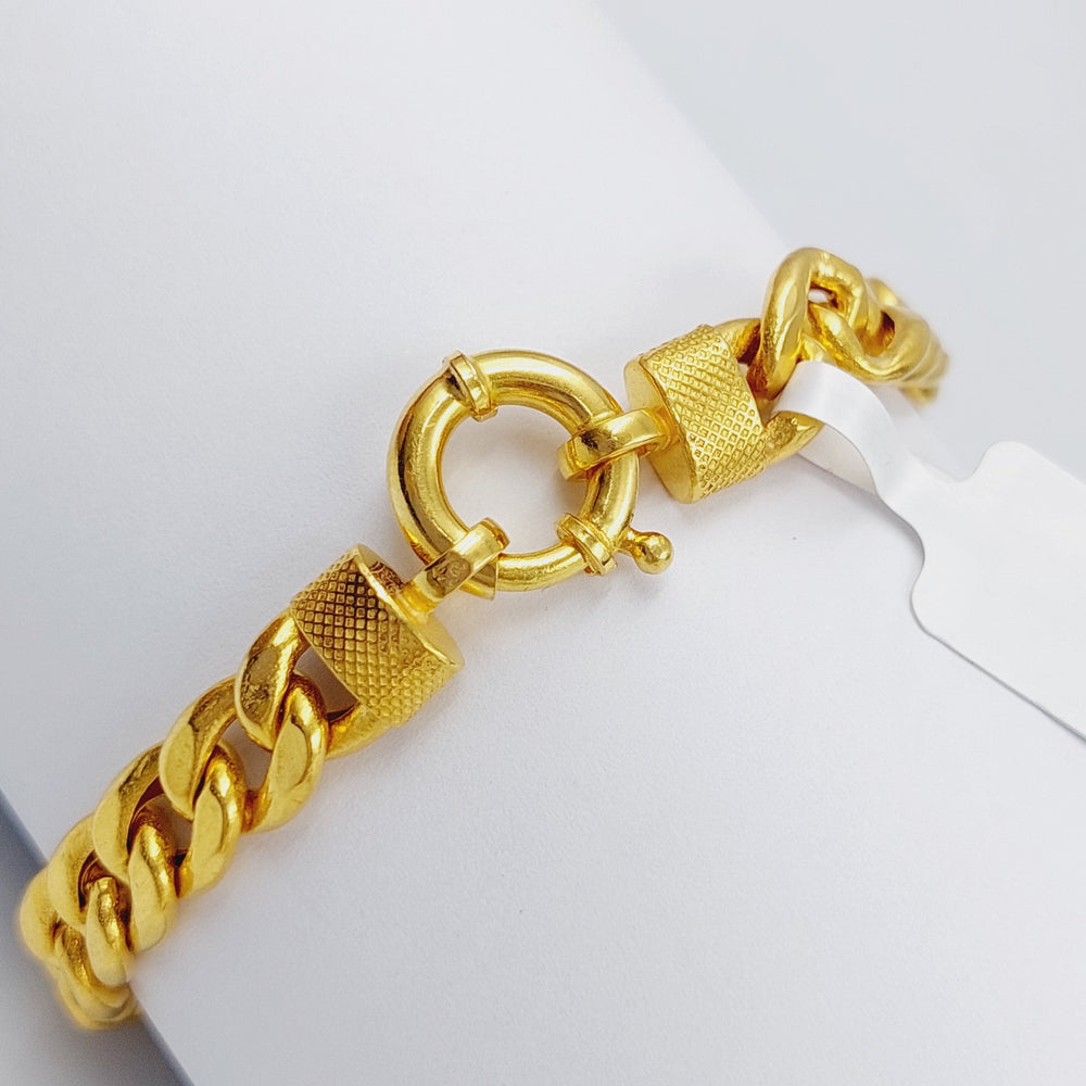 21K Gold Chain Bracelet by Saeed Jewelry - Image 2