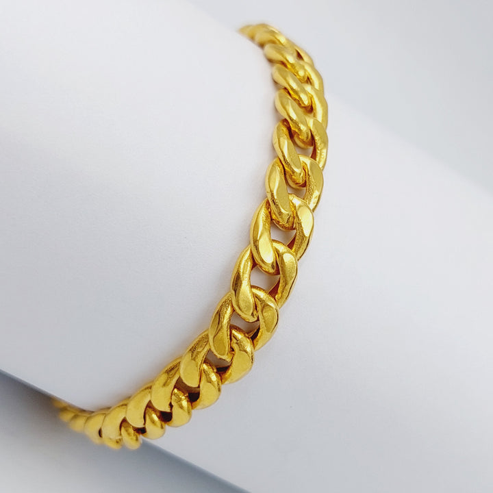 21K Gold Chain Bracelet by Saeed Jewelry - Image 3