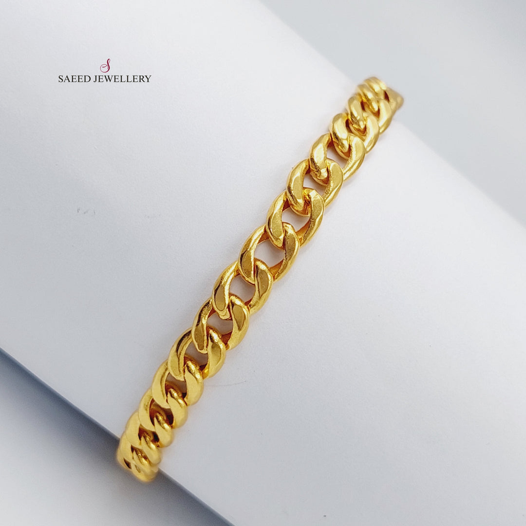 21K Gold Chain Bracelet by Saeed Jewelry - Image 5