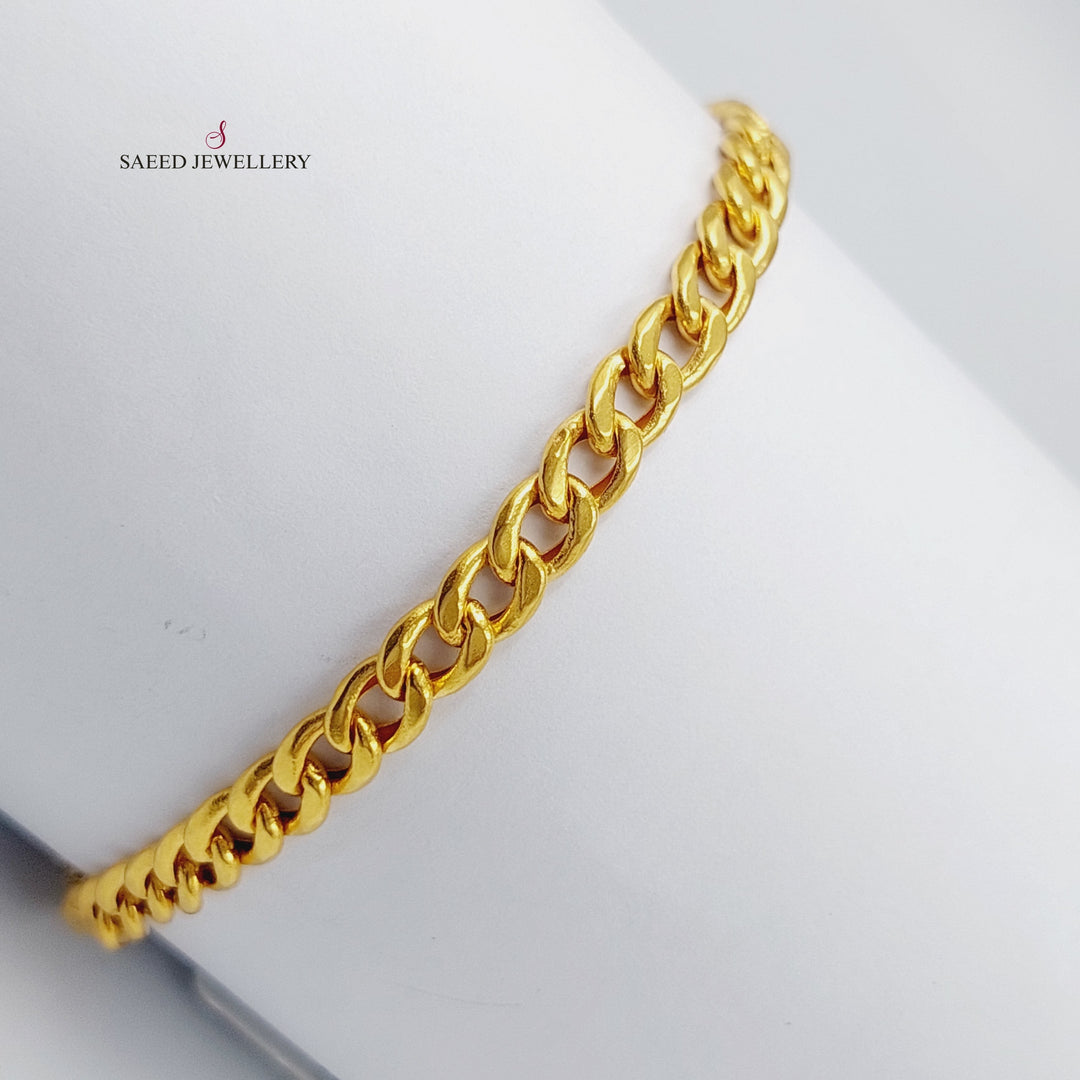 21K Gold Chain Bracelet by Saeed Jewelry - Image 1