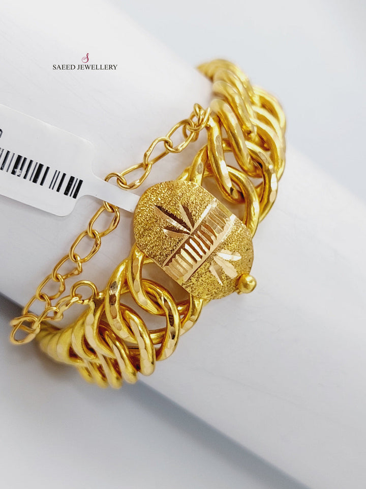 21K Gold Chain Bracelet by Saeed Jewelry - Image 5