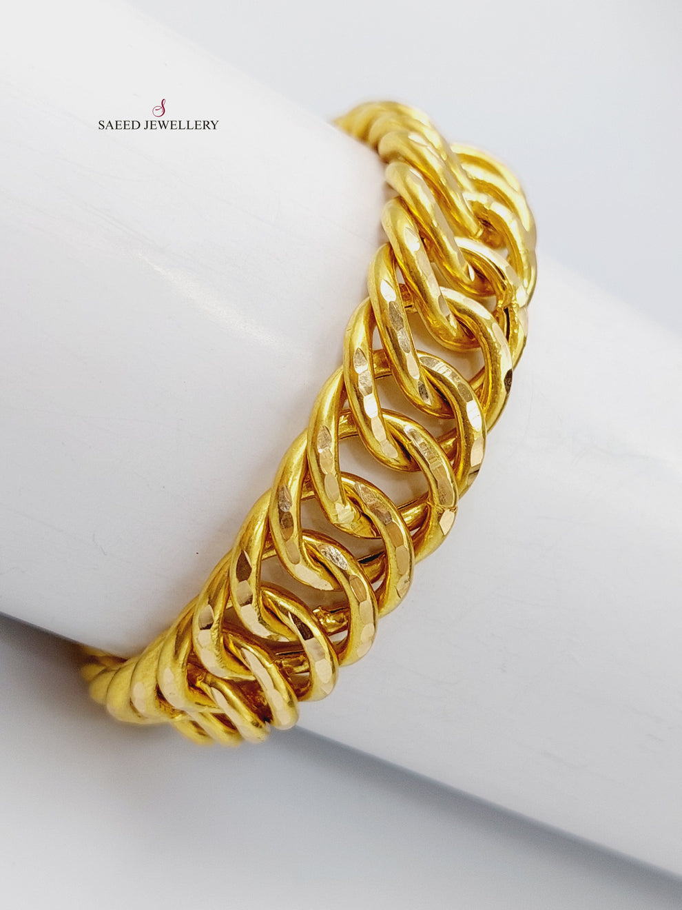 21K Gold Chain Bracelet by Saeed Jewelry - Image 1