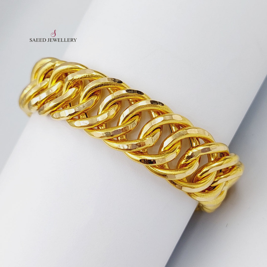 21K Gold Chain Bracelet by Saeed Jewelry - Image 5