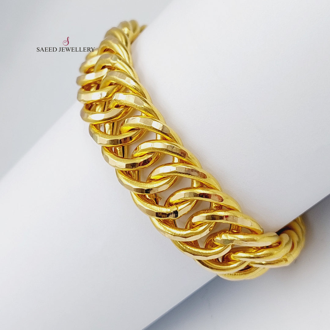 21K Gold Chain Bracelet by Saeed Jewelry - Image 1