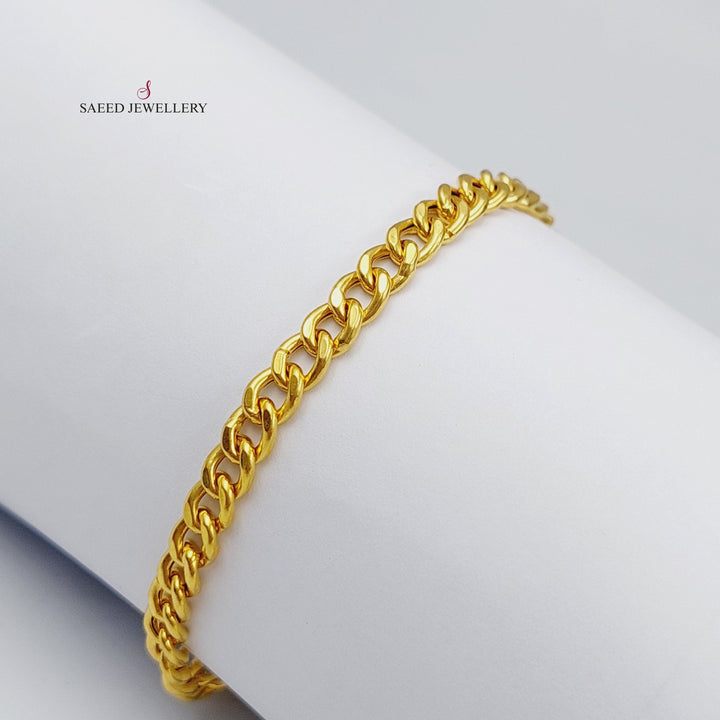 21K Gold 5mm Cuban Links Bracelet by Saeed Jewelry - Image 1