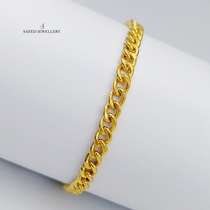 21K Gold Chain Bracelet by Saeed Jewelry - Image 1