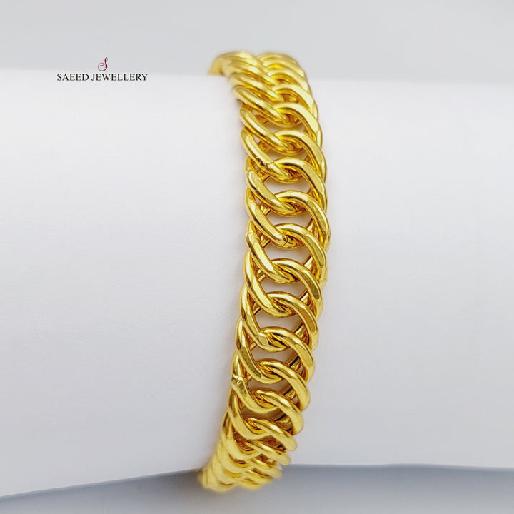 21K Gold Chain Bracelet by Saeed Jewelry - Image 4