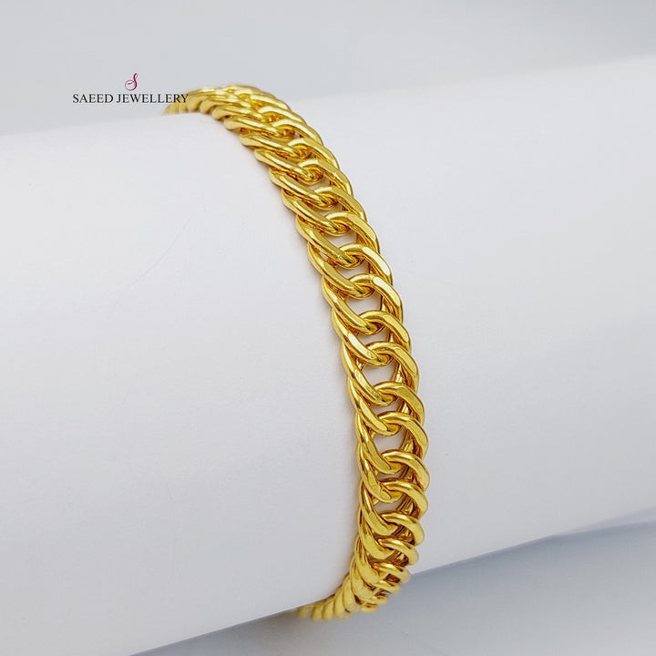 21K Gold Chain Bracelet by Saeed Jewelry - Image 4