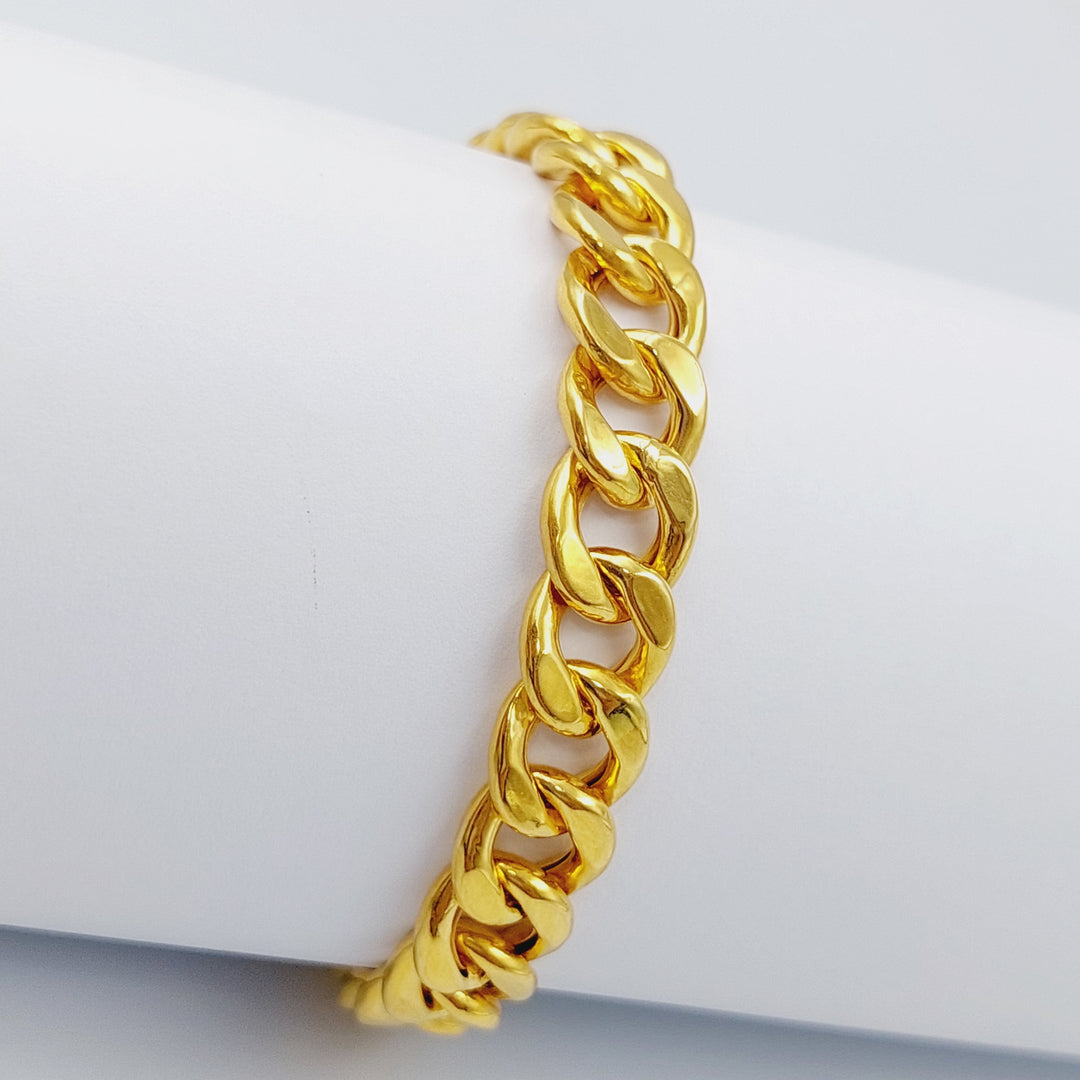 21K Gold Chain Bracelet by Saeed Jewelry - Image 2