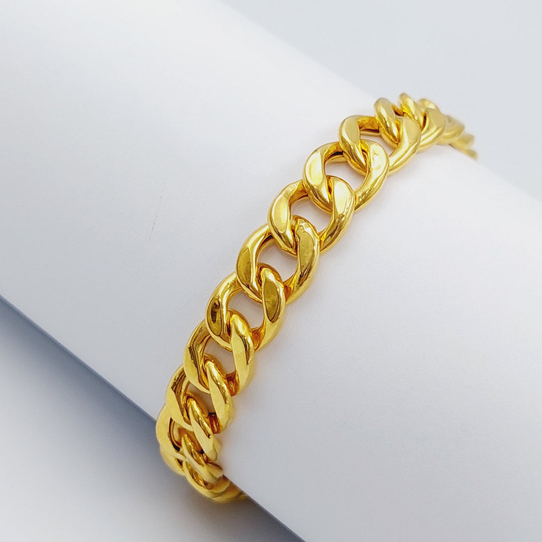 21K Gold Chain Bracelet by Saeed Jewelry - Image 4