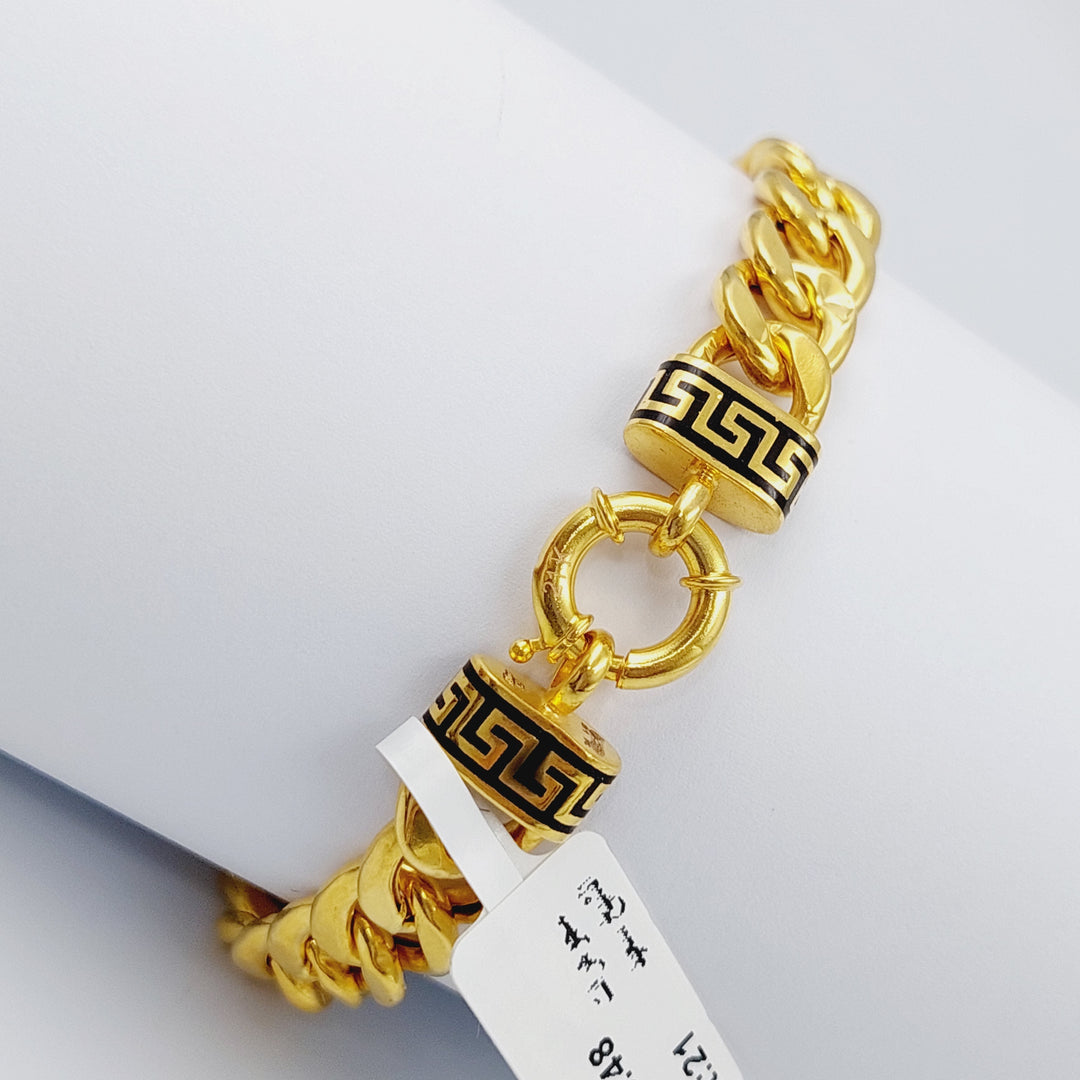 21K Gold Chain Bracelet by Saeed Jewelry - Image 1