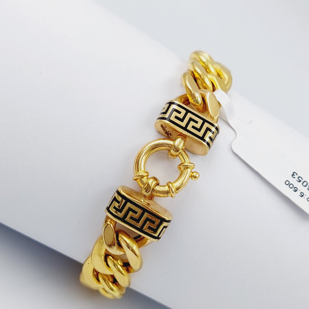 21K Chain Bracelet Made of 21K Yellow Gold by Saeed Jewelry-26053