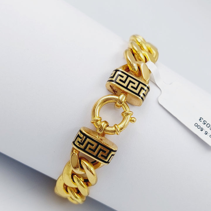 21K Chain Bracelet Made of 21K Yellow Gold by Saeed Jewelry-26053