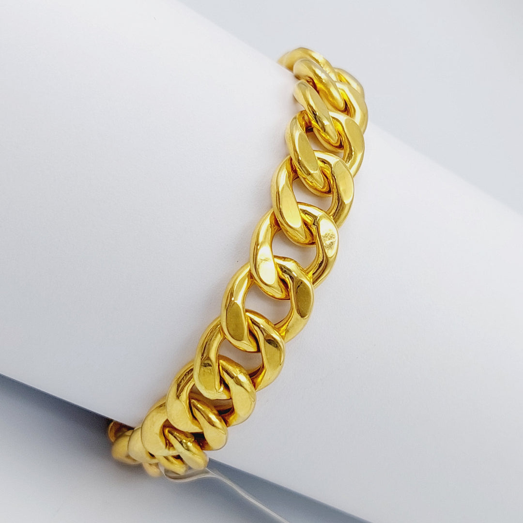 21K Chain Bracelet Made of 21K Yellow Gold by Saeed Jewelry-26053