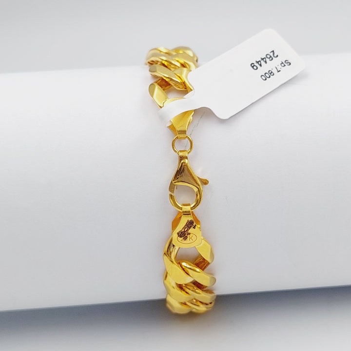 21K Gold Chain Bracelet by Saeed Jewelry - Image 3