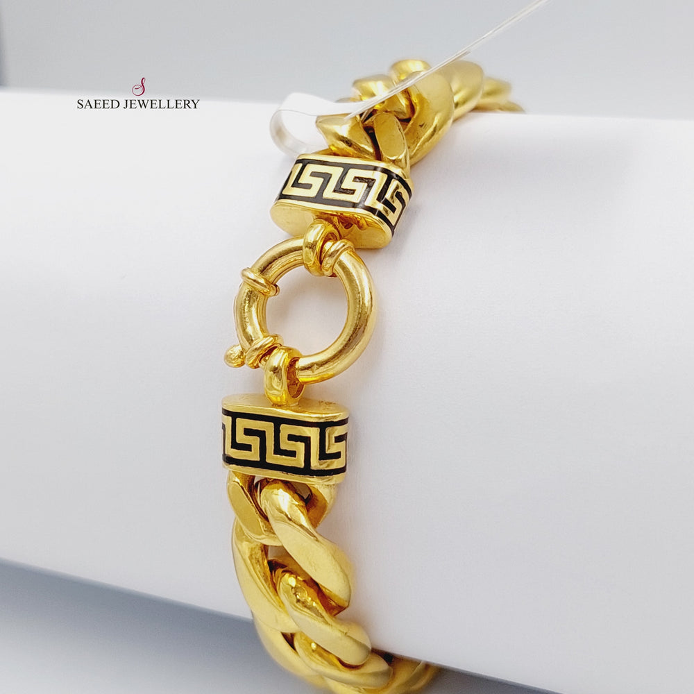 21K Gold Chain Bracelet by Saeed Jewelry - Image 2