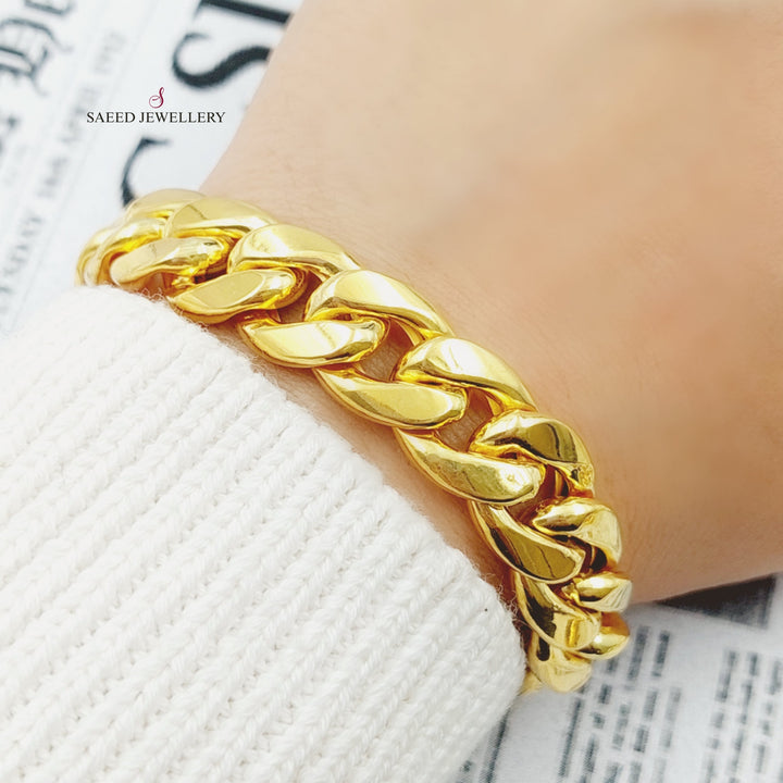 21K Chain Bracelet Made of 21K Yellow Gold by Saeed Jewelry-26661