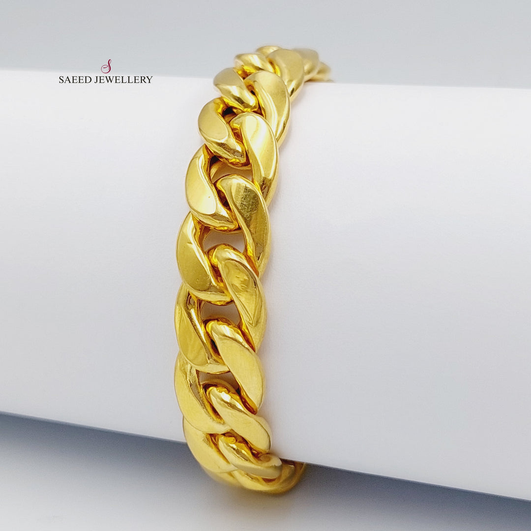 21K Chain Bracelet Made of 21K Yellow Gold by Saeed Jewelry-26661