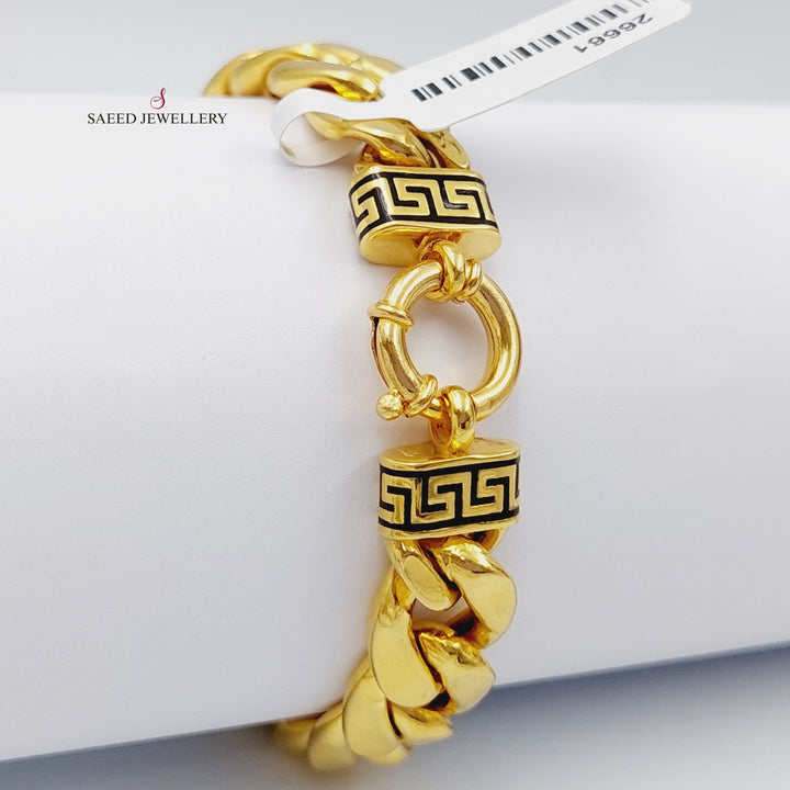 21K Chain Bracelet Made of 21K Yellow Gold by Saeed Jewelry-26661