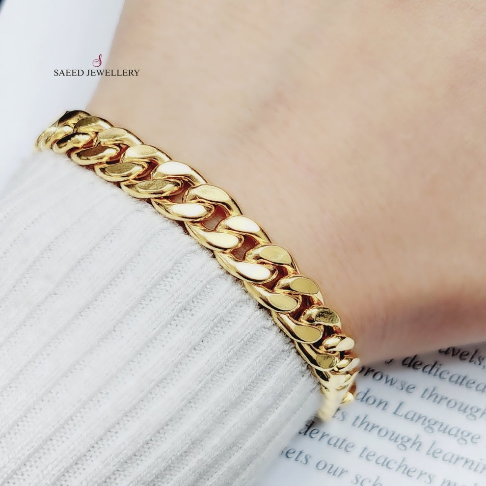 21K Gold Chain Bracelet by Saeed Jewelry - Image 2