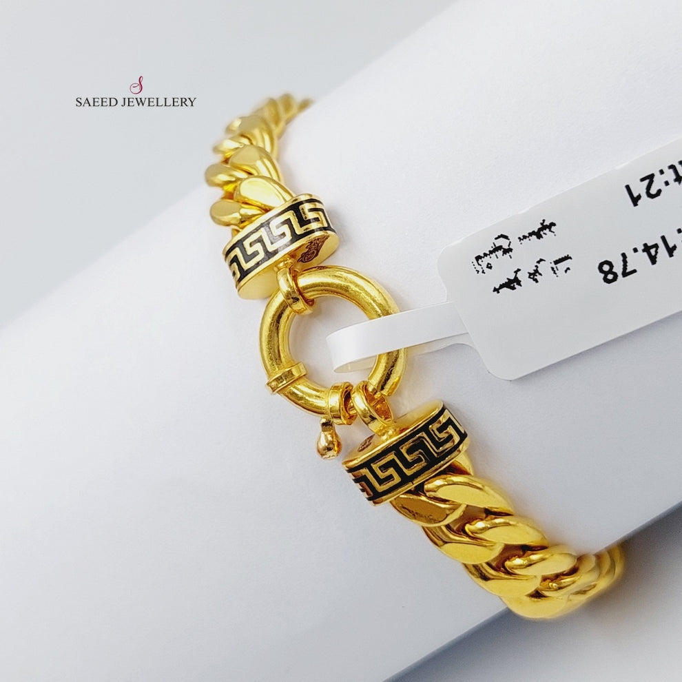 21K Chain Bracelet Made of 21K Yellow Gold by Saeed Jewelry-26663