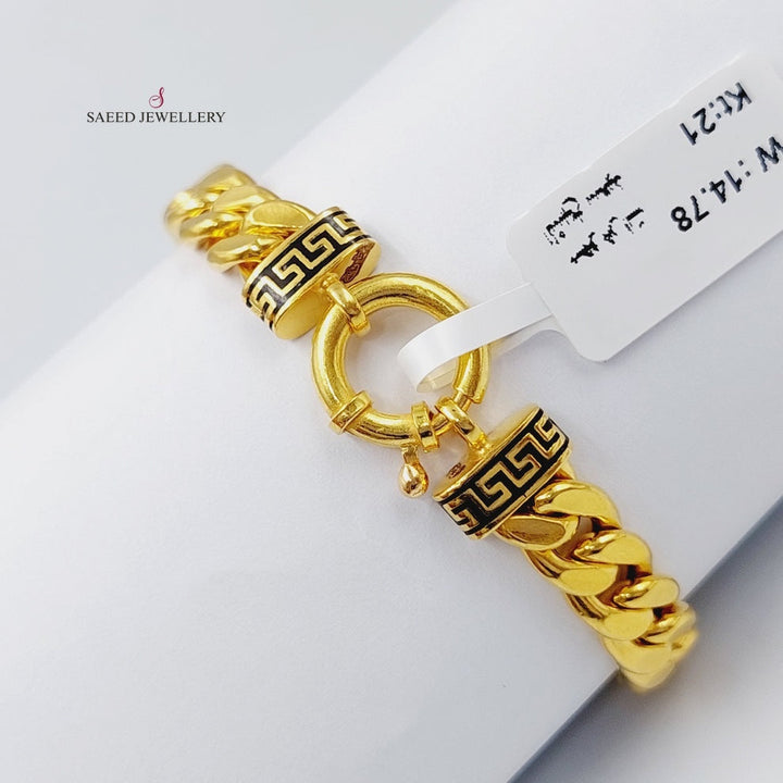 21K Chain Bracelet Made of 21K Yellow Gold by Saeed Jewelry-26663