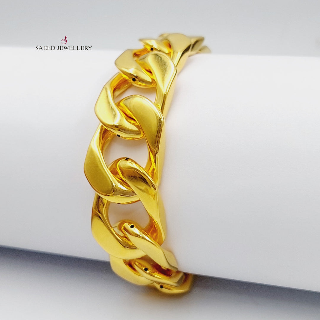 21K Gold Chain Bracelet by Saeed Jewelry - Image 7