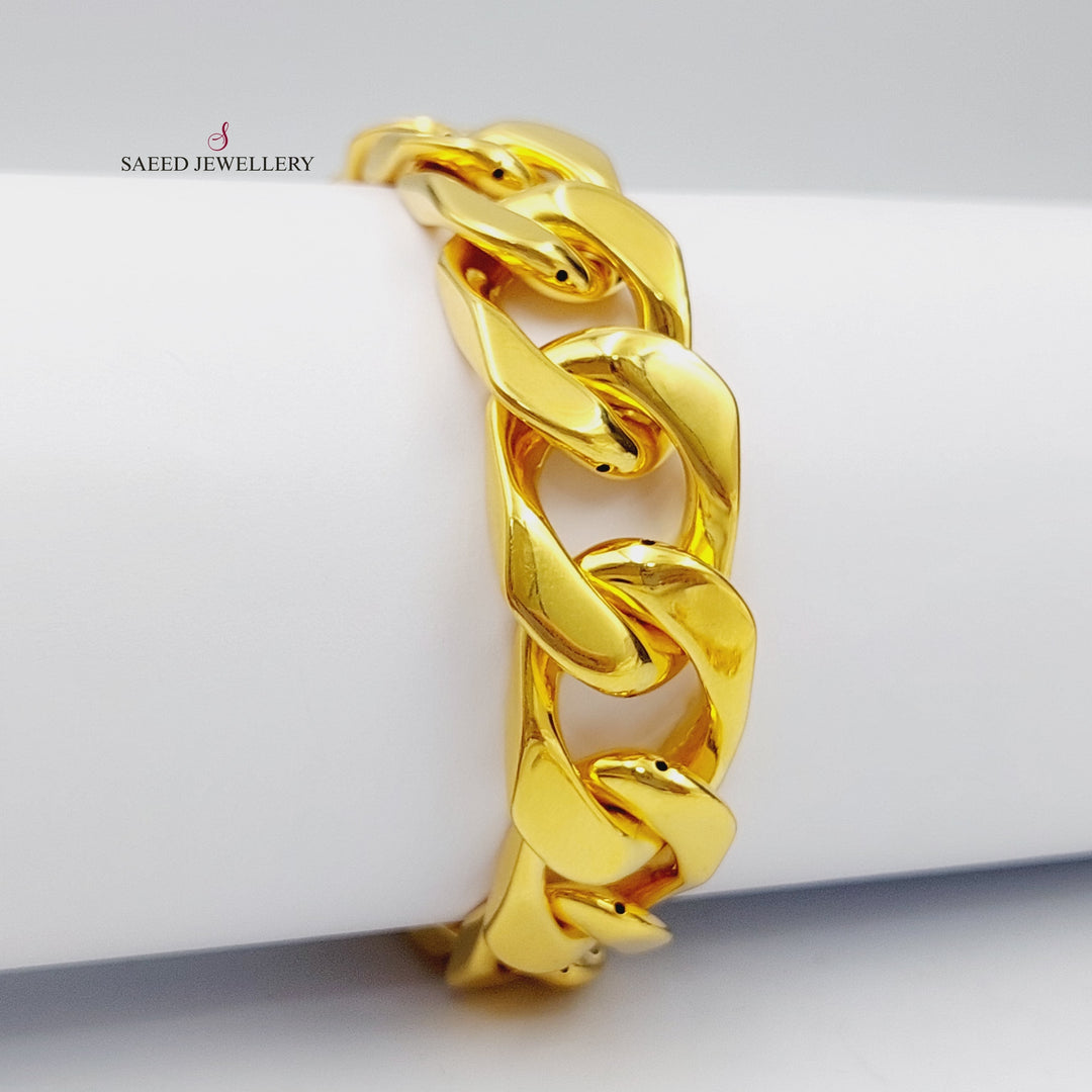 21K Chain Bracelet Made of 21K Yellow Gold by Saeed Jewelry-26776
