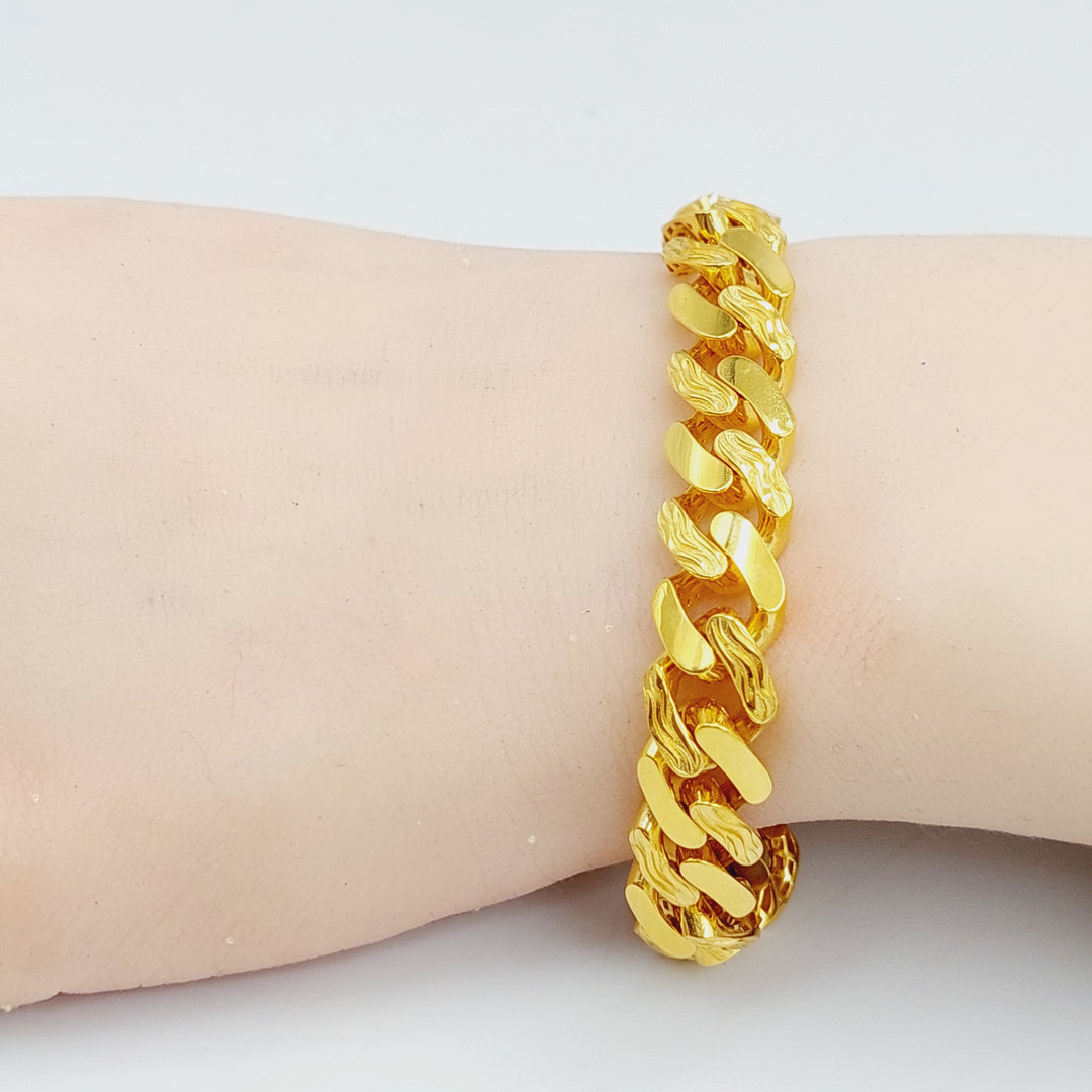 21K Chain Bracelet Made of 21K Yellow Gold by Saeed Jewelry-26882