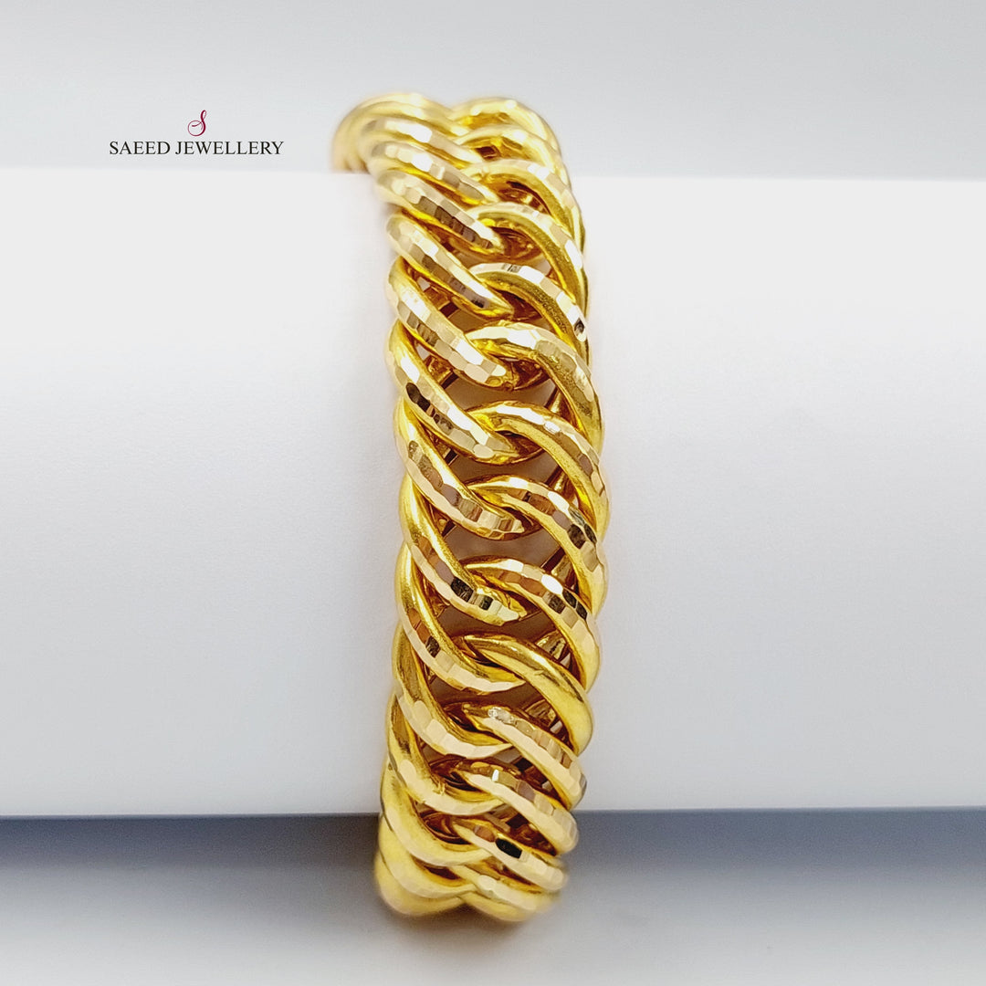 21K Gold Chain Bracelet by Saeed Jewelry - Image 6