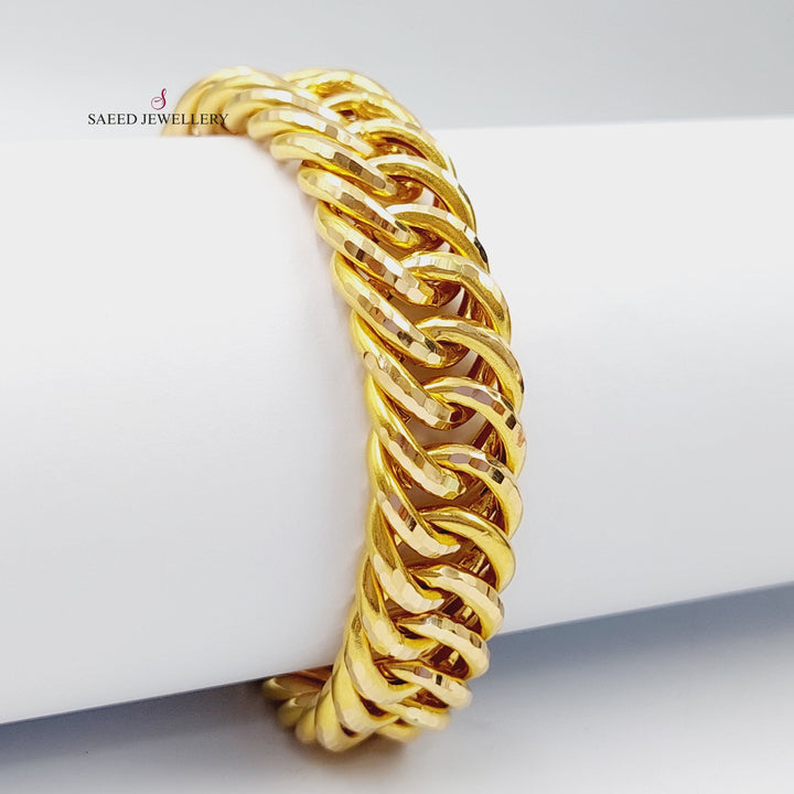 21K Gold Chain Bracelet by Saeed Jewelry - Image 1